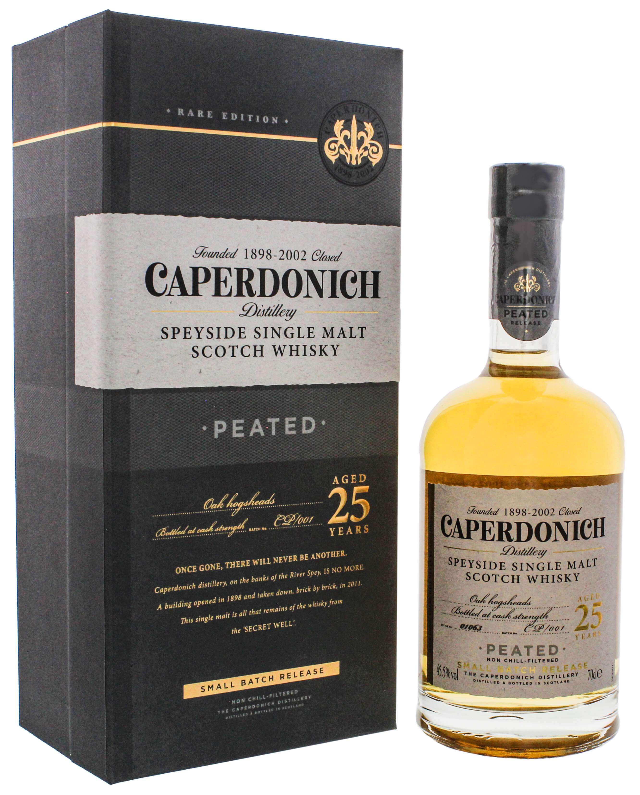 Caperdonich 25 Jahre Peated Speyside Single Malt Whisky 45,5% 0,7L