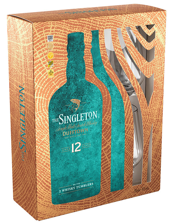 The Singleton of Dufftown 12 Jahre Whisky 40% 0,7L Geschenkset mit 2 Gläsern 2019