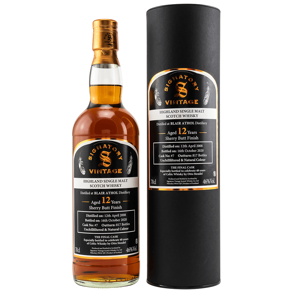 Blair Athol 12 Jahre 2008/2020 #7 The Final Whisky 59% 0,7L (by Otto Steudel)