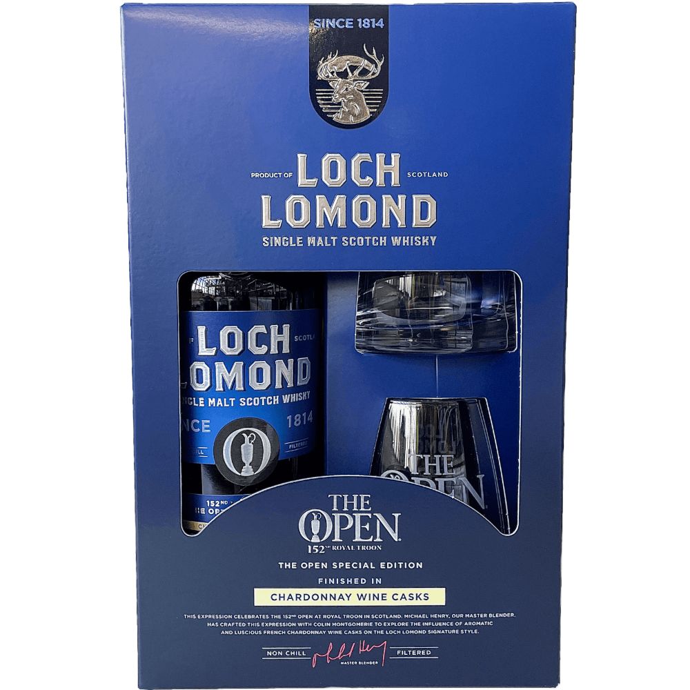 Loch Lomond The Open Special Edition 2024 Chardonnay Wine Finish Whisky 46% Gift Set