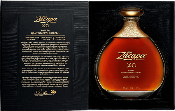 Ron Zacapa Centenario XO Solera Gran Reserva Especial Rum 40% Verpackung
