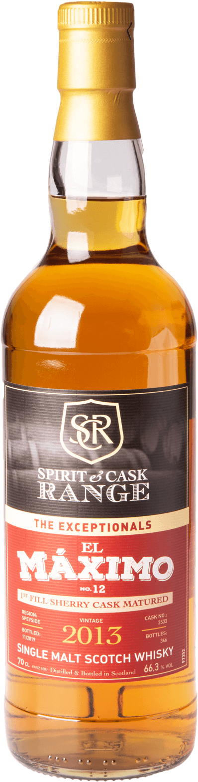 Spirit & Cask Range El Maximo 1st. Fill Sherry No.12 Single Malt Whisky 66,3%