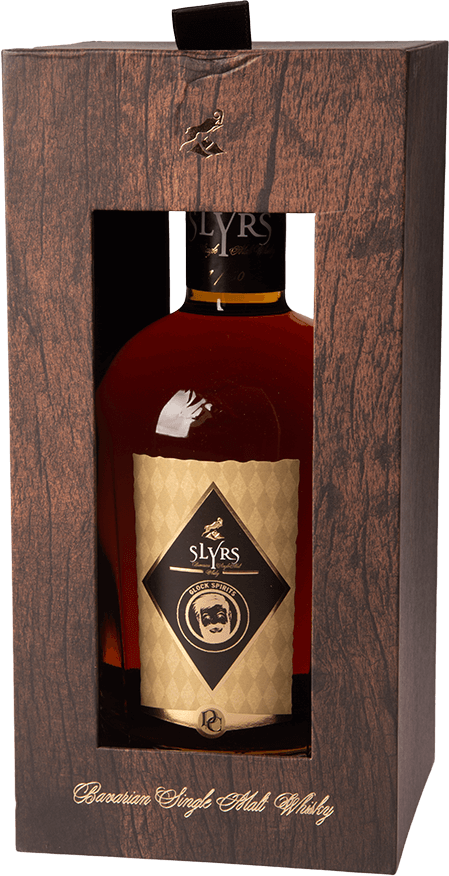 GLOCK SPIRITS Slyrs Private Cask Whisky #1 2020 53,8 Prozent Braune Geschenkverpackung