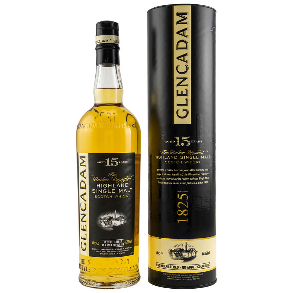 Glencadam Single Malt Scotch Whisky 15 Jahre mit Tube