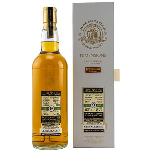 Glenallachie 9 Jahre 2011/2020 Cask 3029859 Dimensions Whisky 55,4% (Duncan Taylor)