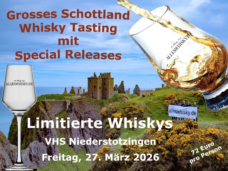 Am 27.03.2026 - Das grosse Schottland Whisky Tasting mit Special Releases