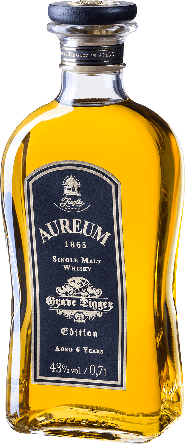 Ziegler Aureum 6 Jahre Grave Digger Edition Single Malt Whisky 43 Prozent Flasche