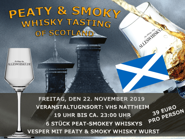 Am 22.11.2019 - VHS Nattheim - Peaty & Smoky Whisky Tasting of Scotland