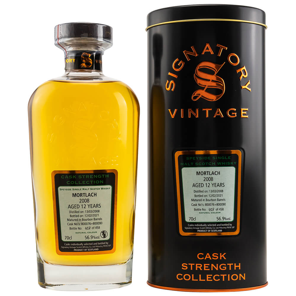 Mortlach 12 Jahre 2008/2021 Cask Strength Collection #800076+800090 Whisky 56,9% 0,7L (Signatory)