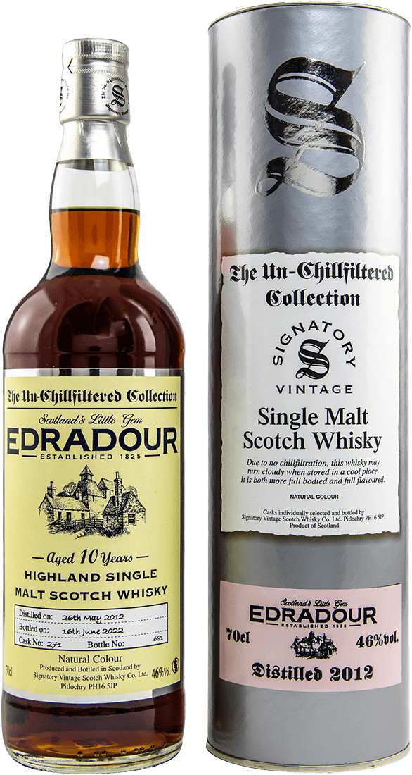 Edradour 10 Jahre 2012/2022 The Un-Chillfiltered #271 Whisky 46%