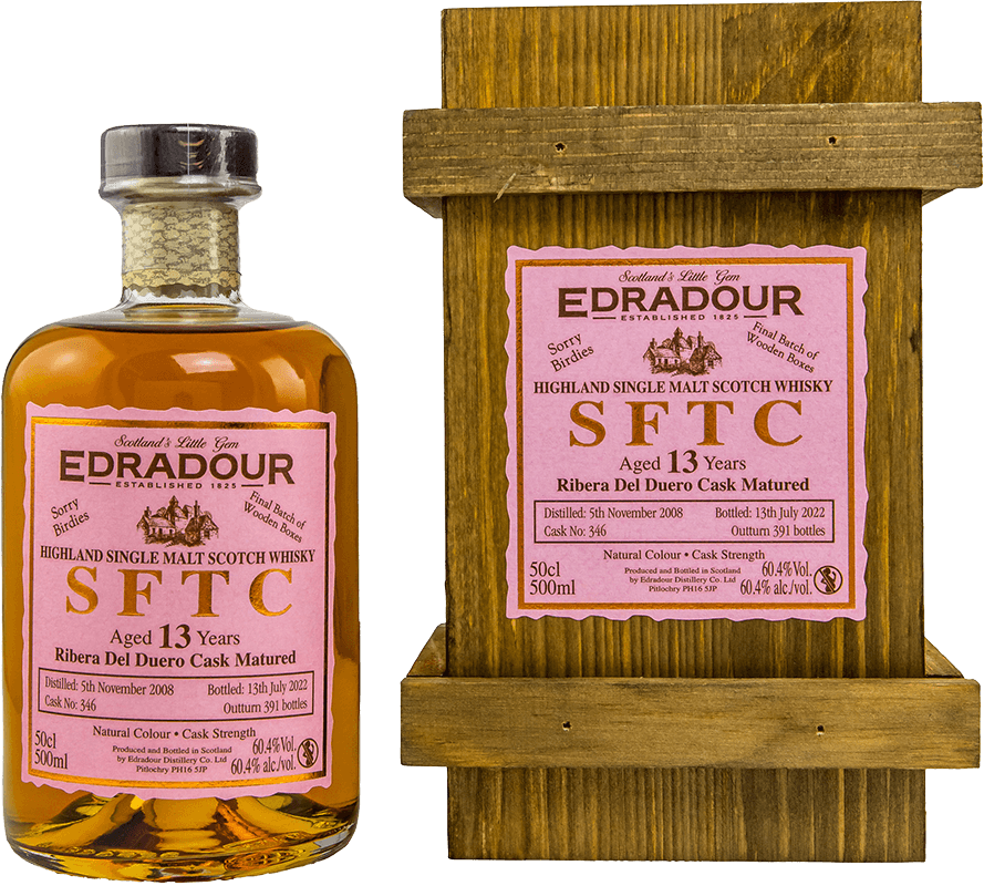 Edradour 13 Jahre 2008/2022 Straight from the Cask Ribera del Duero #346 Whisky 60,4% 0,5L
