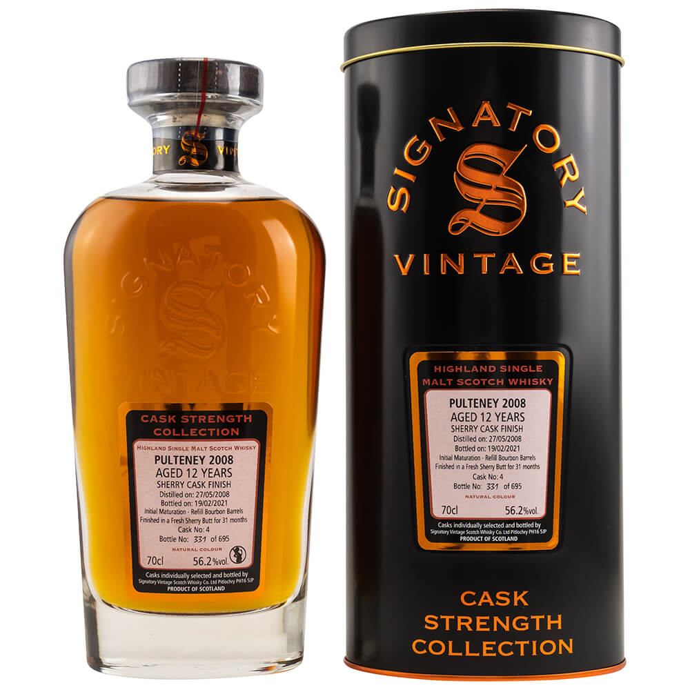 Pulteney 12 Jahre 2008/2021 Cask Strength Collection #4 Whisky 56,2% 0,7L (Signatory)