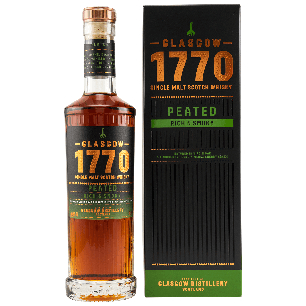 1770 Glasgow Peated Rich & Smoky Whisky 46% 0,5L
