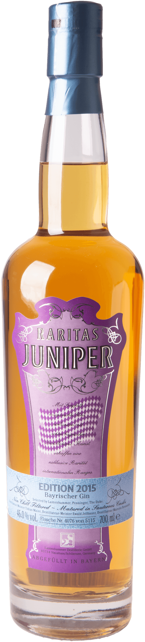 Lantenhammer Raritas Juniper Edition 2015 Gin 46% 0,7L Shop