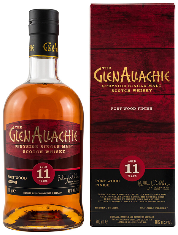 Glenallachie 11 Jahre Port Wood Finish Whisky 48 Prozent mit Geschenkverpackung