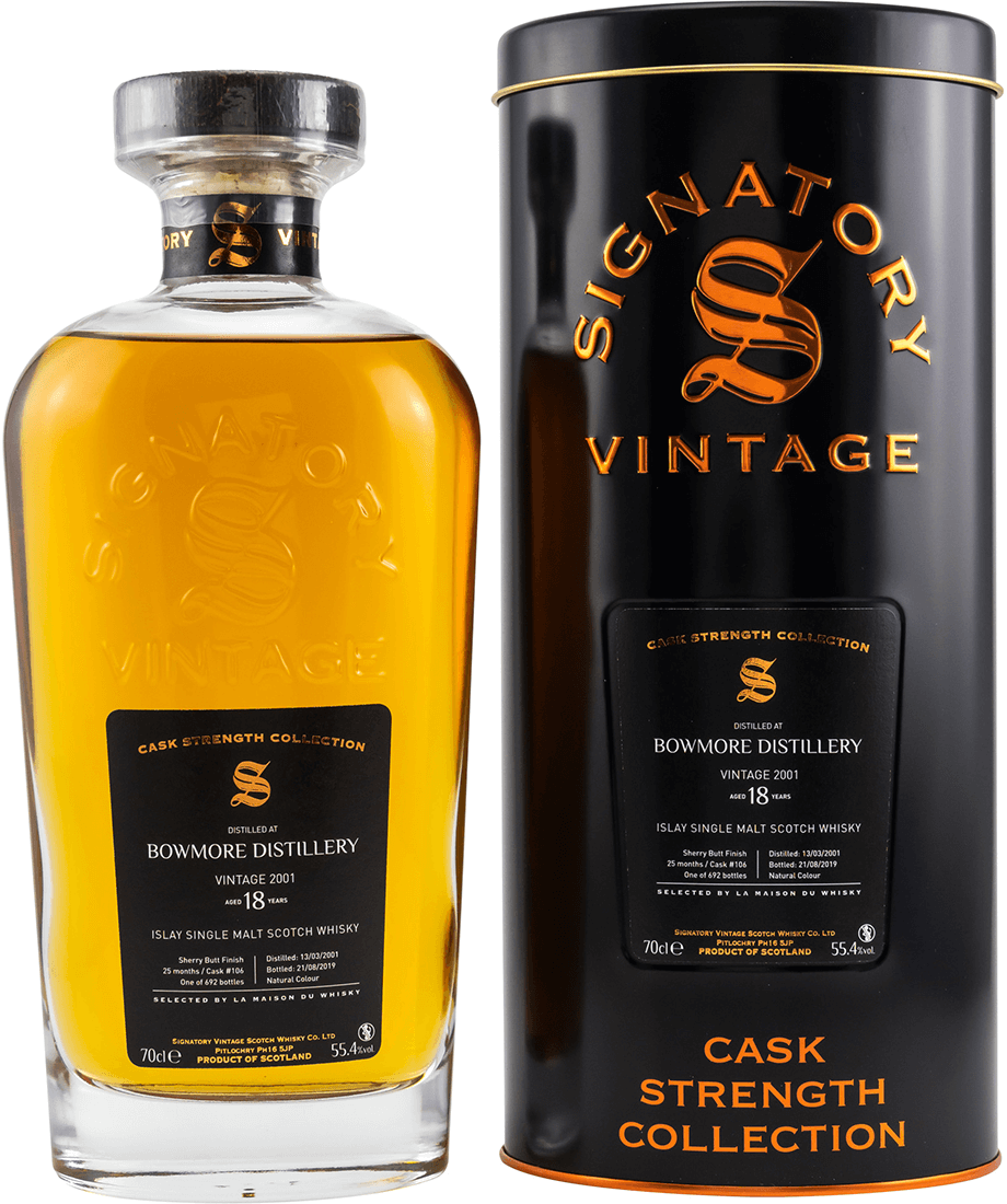 Bowmore 18 Jahre 2001/2019 Cask Strength Whisky 55,4% (Signatory)