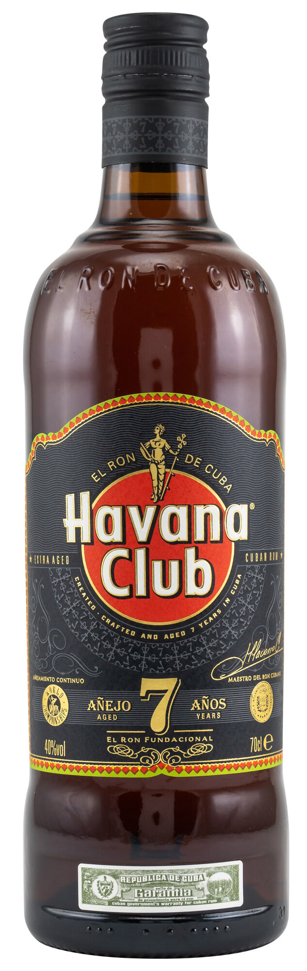 Havana Club Rum Anejo 7 Años 40 Prozent braune Flasche