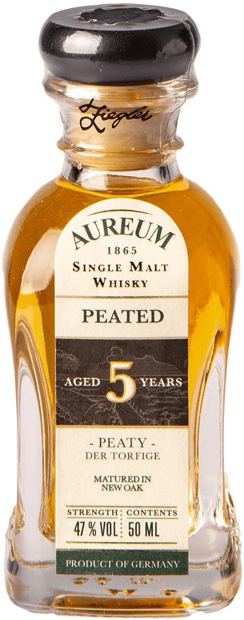 Ziegler Aureum 1865 5 Jahre Peated Whisky 47 Prozent Miniatur