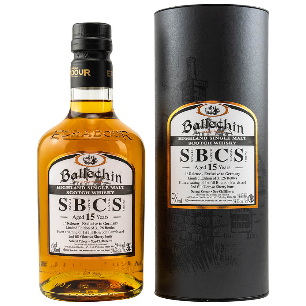 Ballechin 15 Jahre Small Batch 1st Release Exclusive to Germany Whisky 59,4% 0,7L