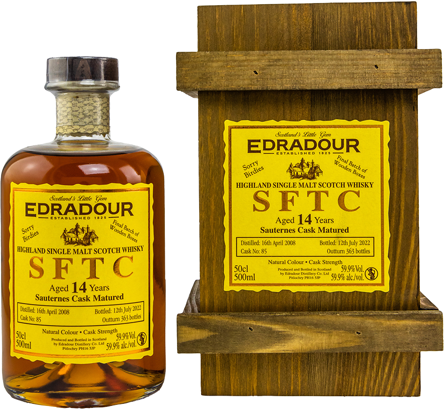Edradour 14 Jahre 2008/2022 Straight from the Cask Sauternes #85 Whisky 59,9% 0,5L