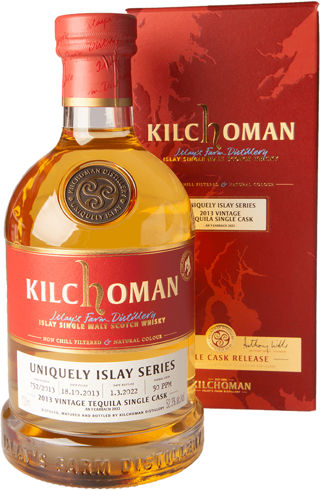 Kilchoman 2013/2022 Uniquely Islay Vintage Cask 752 Tequlia Whisky 52,3% 2