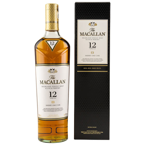 Macallan 12 Jahre Sherry Cask Whisky 40 Prozent in Geschenkverpackung