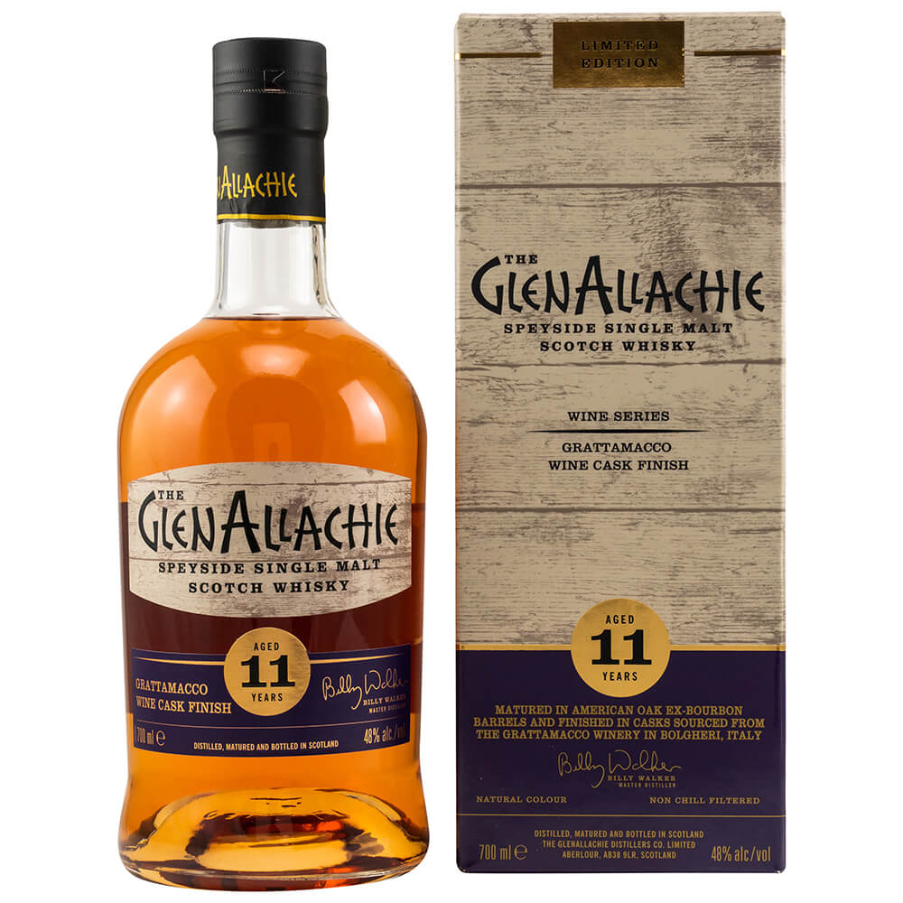Glenallachie 11 Jahre Single Malt Scotch Whisky Wine Cask Finish mit Geschenkkarton