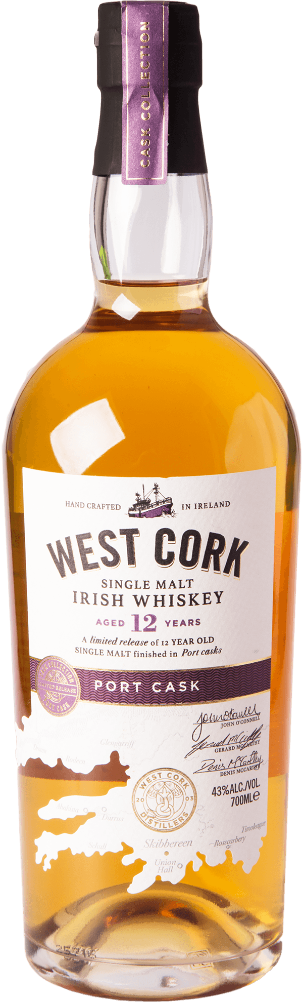 West Cork 12 Jahre Port Cask Finish Whiskey 43%