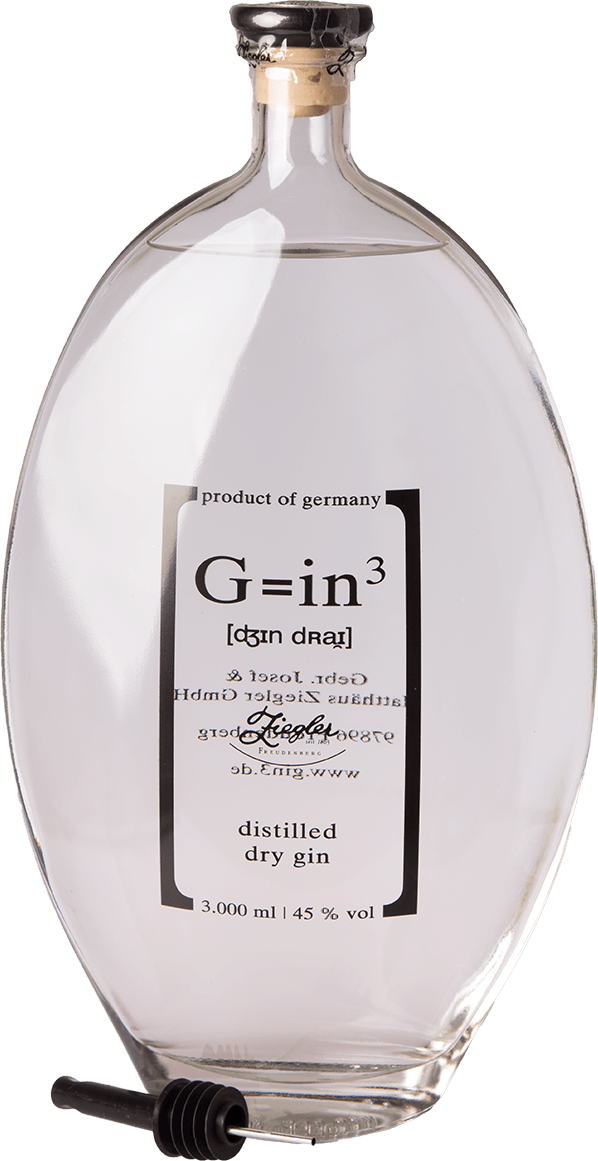 Ziegler G=in3 Dry Gin XXL 45% 3 Liter