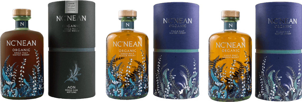 Nc'nean Organic Aon Cask 17-257 Single Malt Whisky 59,6% Bundle
