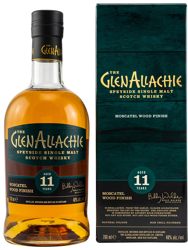 Glenallachie 11 Jahre Moscatel Wood Finish Whisky 48 Prozent mit Geschenkverpackung