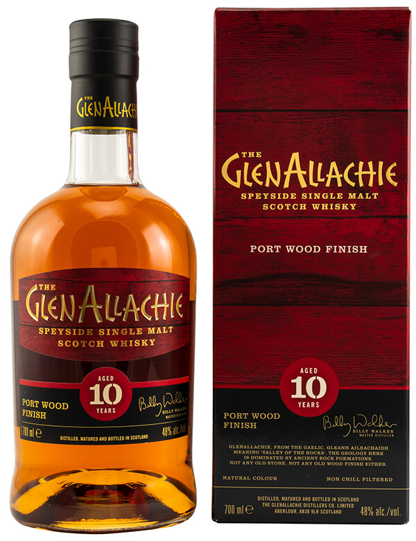 Glenallachie 10 Jahre Port Wood Finish Whisky 48 Prozent mit Geschenkverpackung