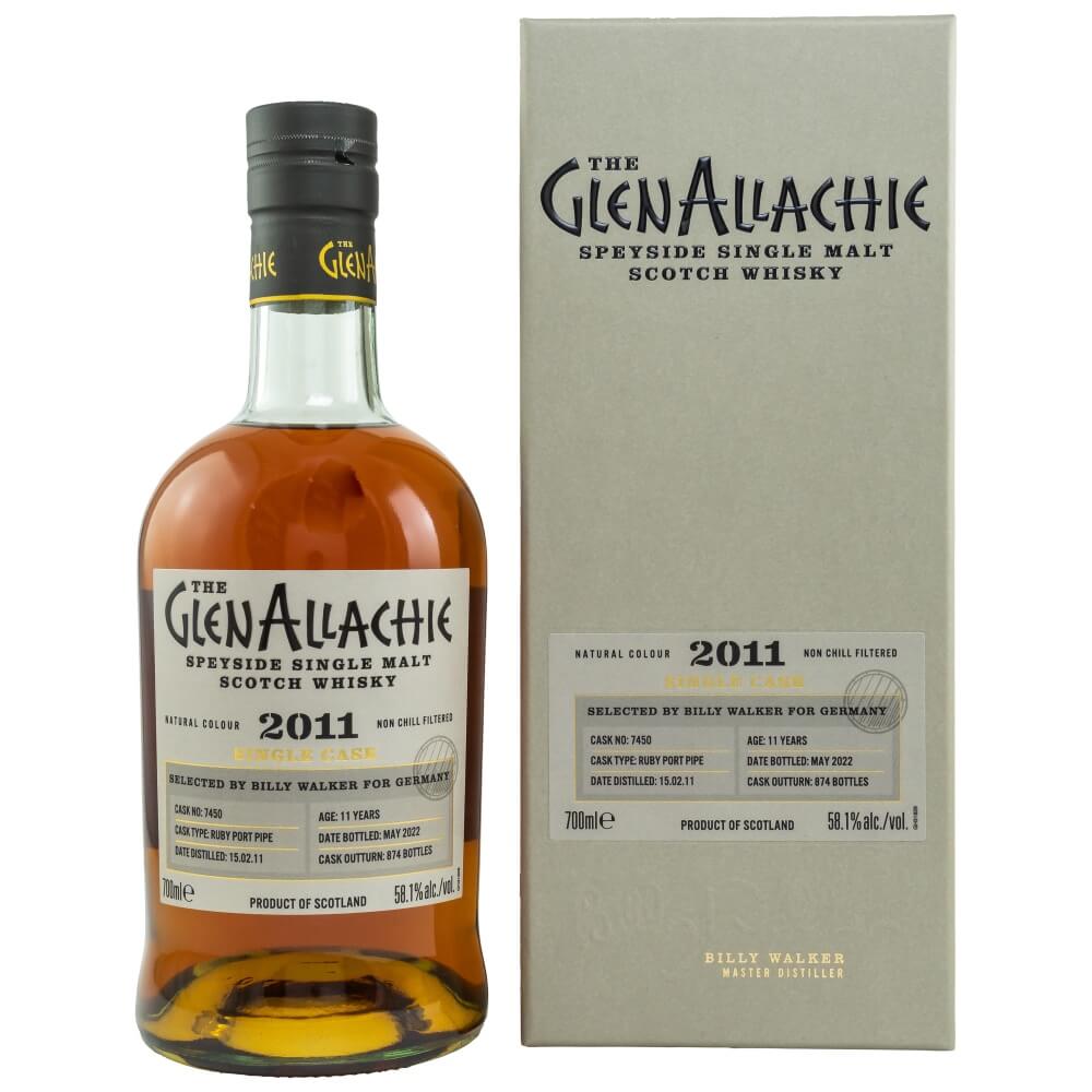 Glenallachie 11 Jahre 2011/2022 Cask 7450 Ruby Port Pipe for Germany Whisky 58,1%