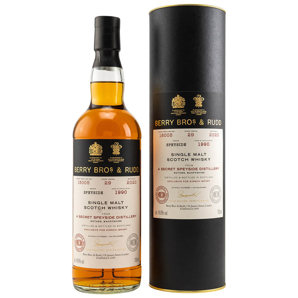 Berry Bros & Rudd Secret Speyside 29 Jahre Red Bordeaux Wine Cask Finish Whisky 49,6% (by Kirsch)