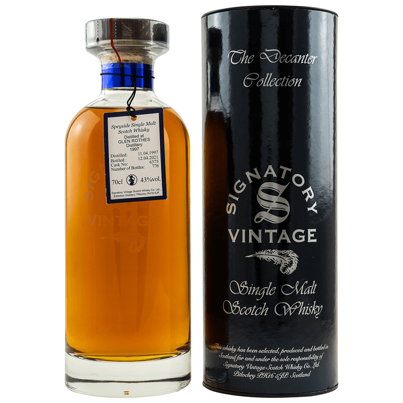 Glenrothes 24 Jahre 1997/2021 Ibisco Decanter Cask 6375 Whisky 43% (Signatory)