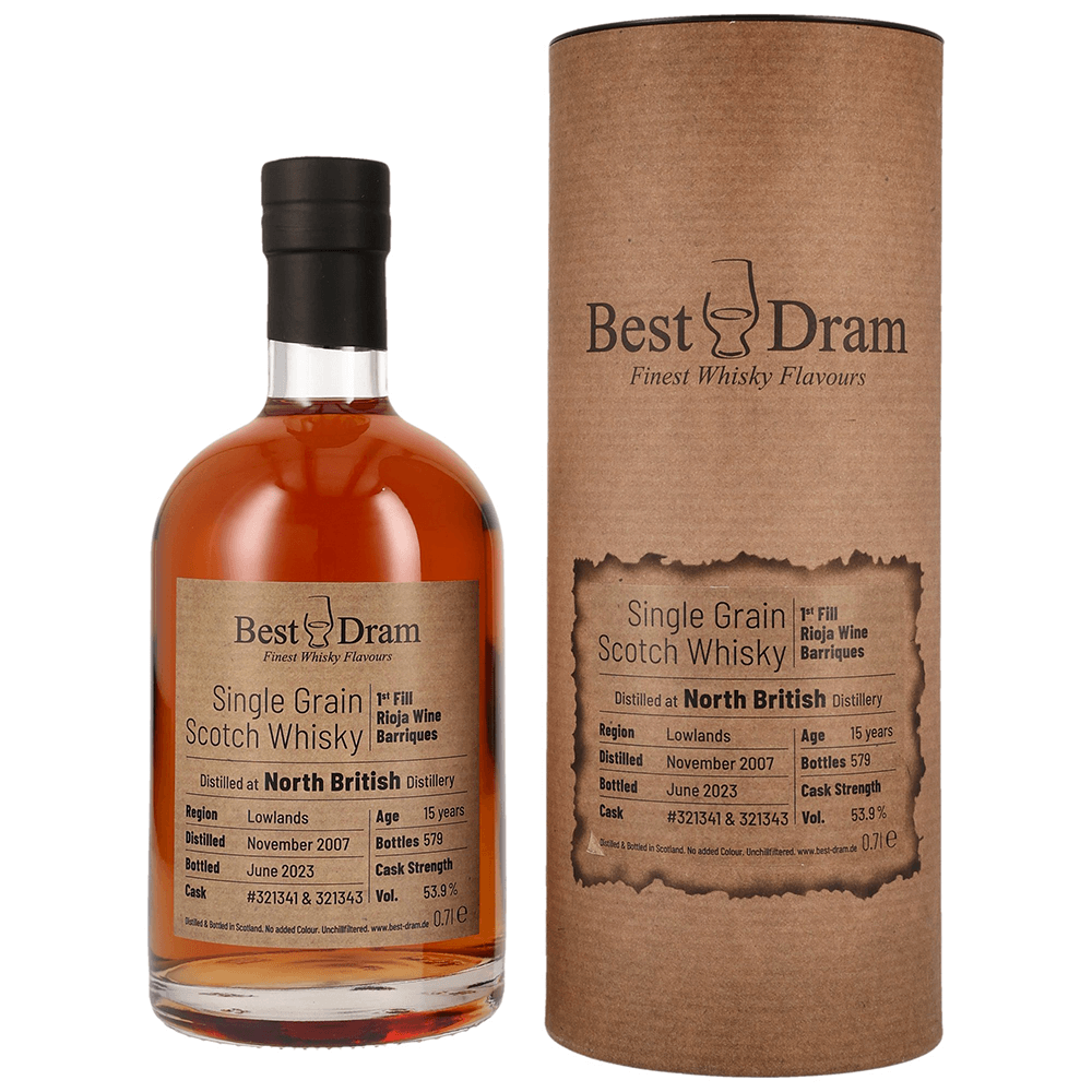 North British 15 Jahre 2007/2023 1st Fill Rioja Barrique #321341+321343 Whisky 53,9% (Best Dram)