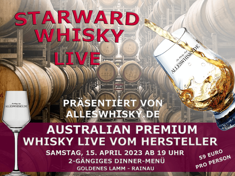 Am 15.04.2022 - Starward Australian Premium Whisky Dinner
