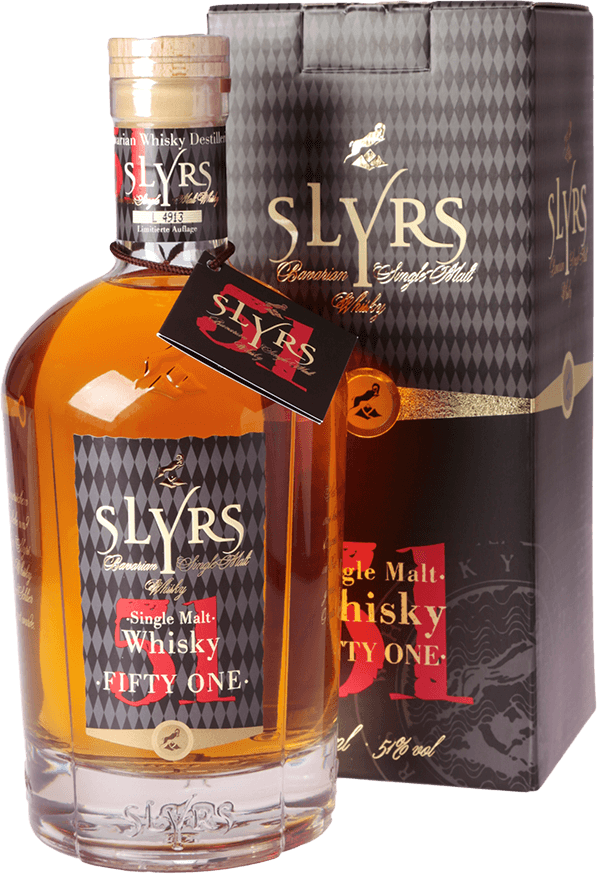 Slyrs 51 Fifty One Whisky 51% mit Verpackung
