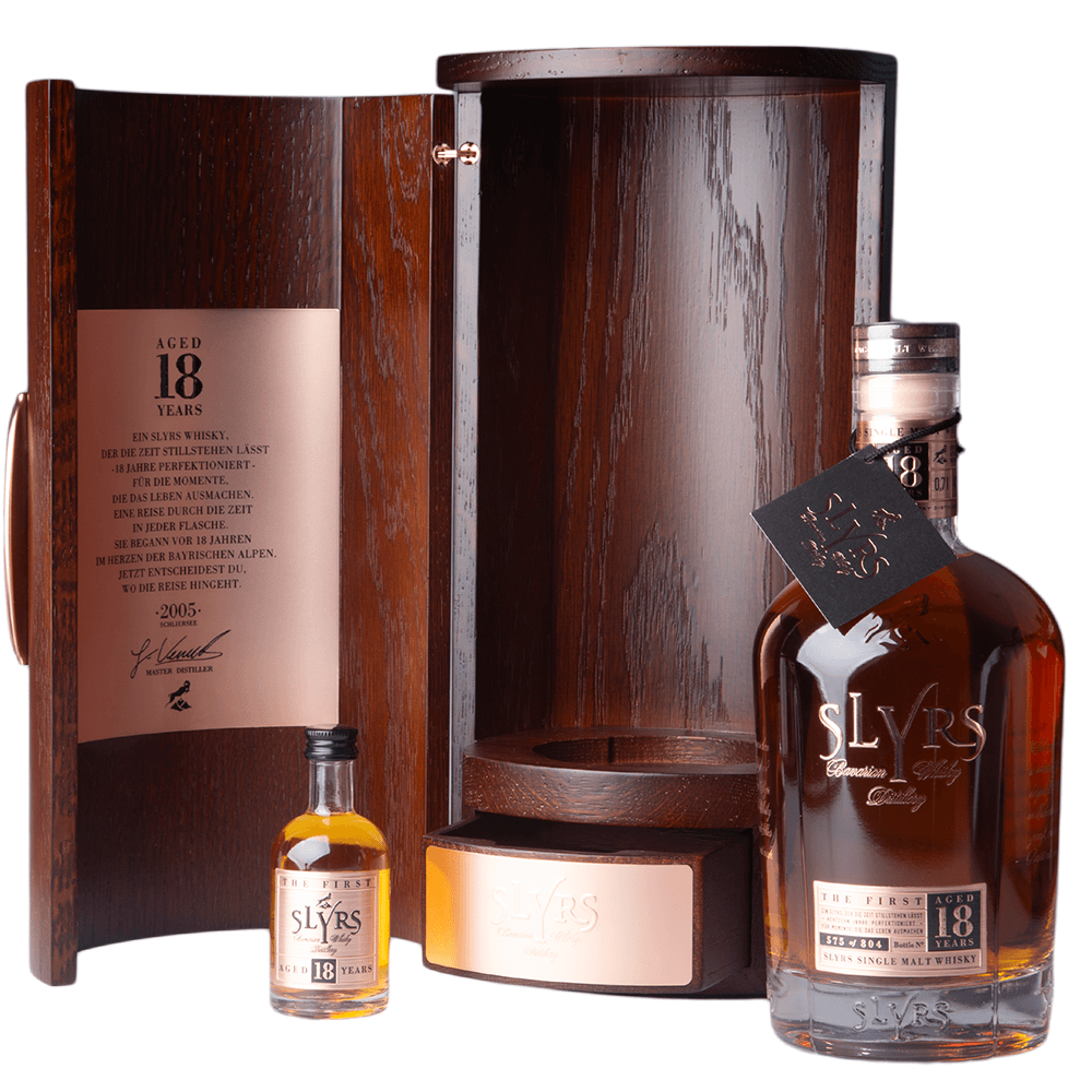 Slyrs 18 Jahre The First Limited Edition Whisky 43% 0,75L Holzbox