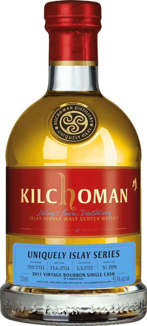 Kilchoman 2011/2022 Uniquely Islay Vintage Cask 333 Bourbon Whisky 53,4%