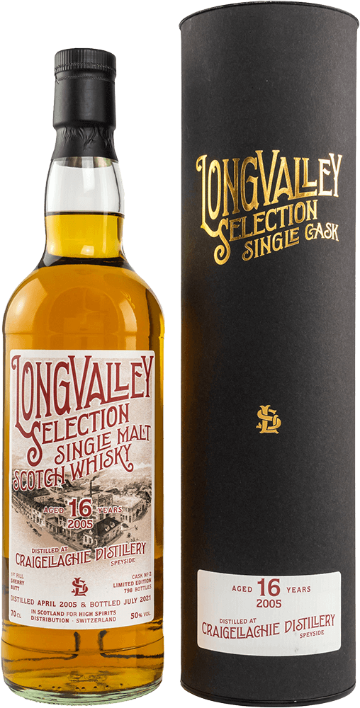 Craigellaichie 16 Jahre 2005/2021 Sherry Butt #2 LongValley Selection Whisky 50%