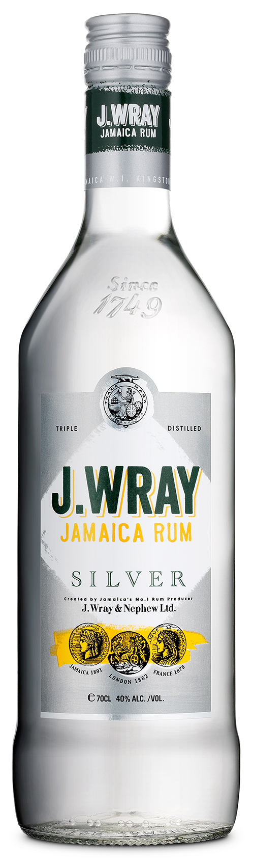 J. Wray Silver Jamaica Rum 40% 0,7L