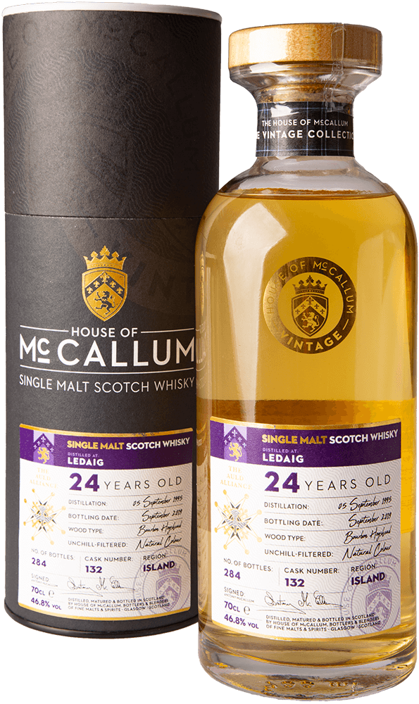 Ledaig 24 Jahre 1995/219 SC Bourbon Cask Whisky 46,8% (House of McCallum)