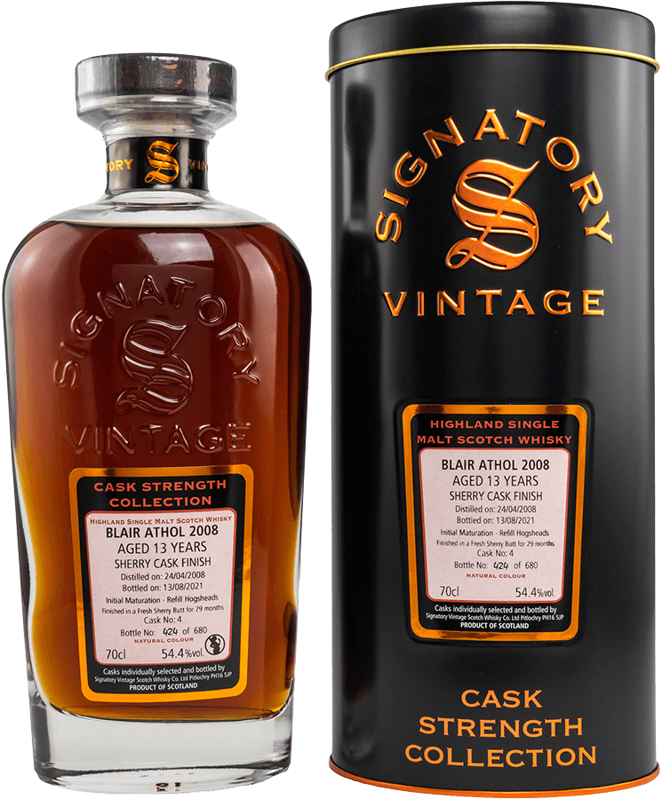 Blair Athol 13 Jahre 2008/2021 Cask Strength Collection #4 Whisky 54,4% 0,7L (Signatory)