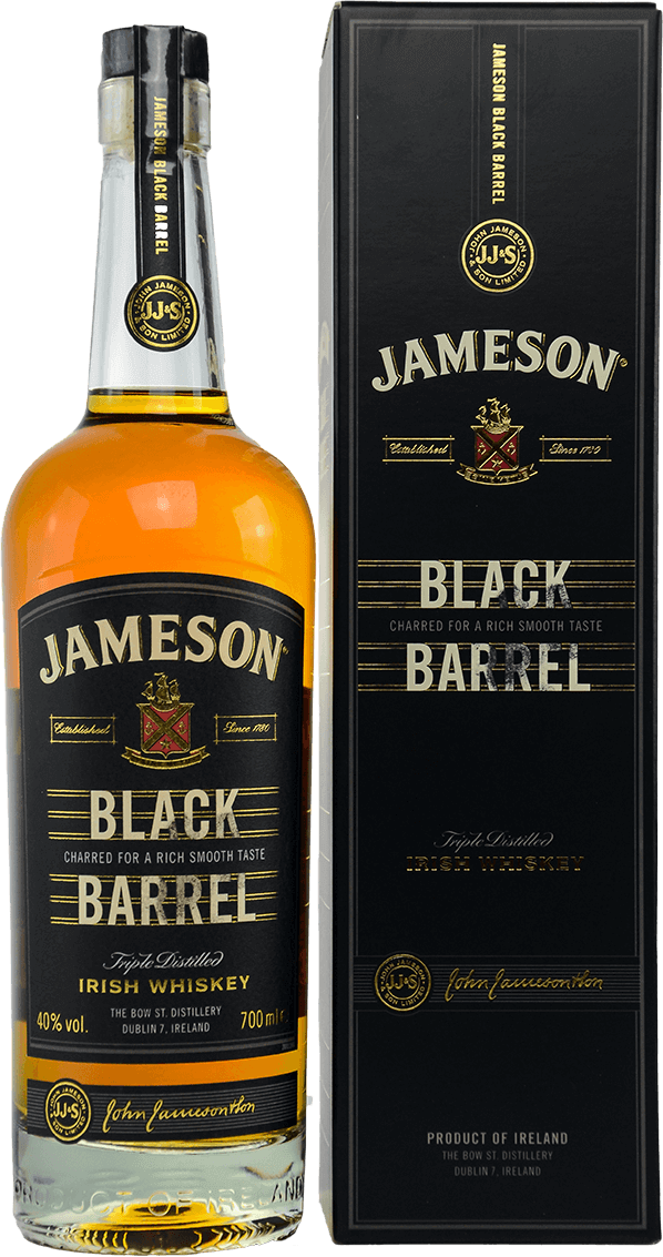 Jameson Black Barrel Irish Whiskey 40% Prozent mit schwarzer Geschenkverpackung