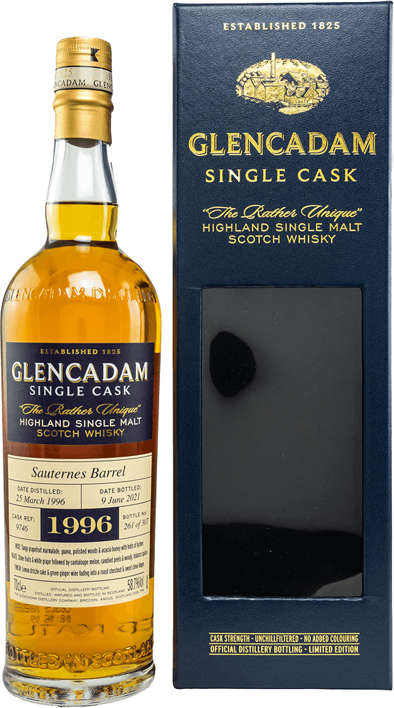 Glencadam 25 Jahre 1996/2021 Sauternes Cask #9746 Whisky 58,7%