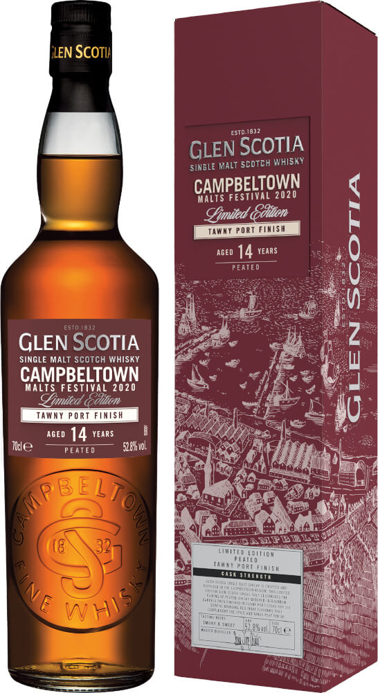 Glen Scotia 14 Jahre Tawny Port Finish Whisky Limited Edition 52,8 Prozent mit Geschenkverpackung