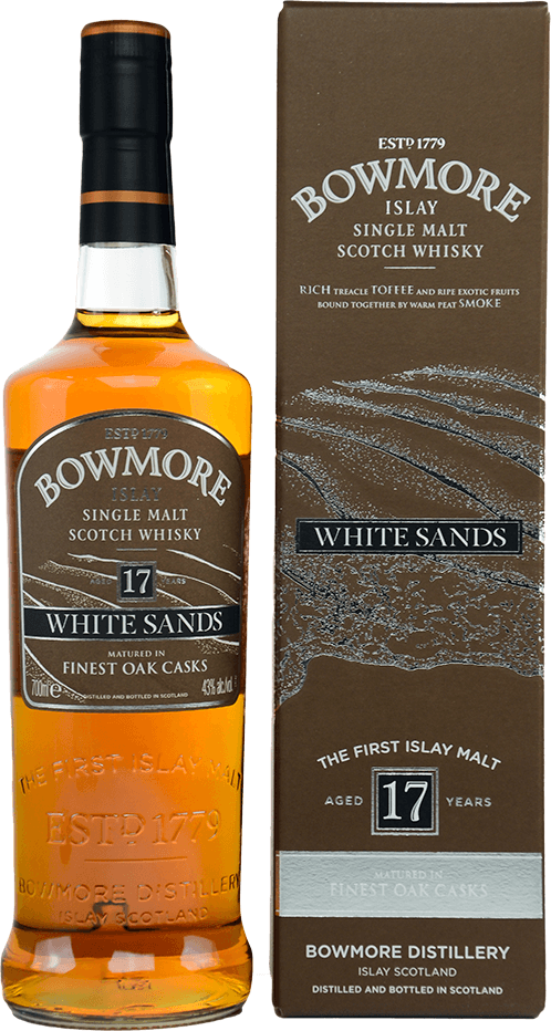 Bowmore 17 Jahre White Sands Islay Single Malt Whisky Flasche 43 Prozent Geschenkverpackung