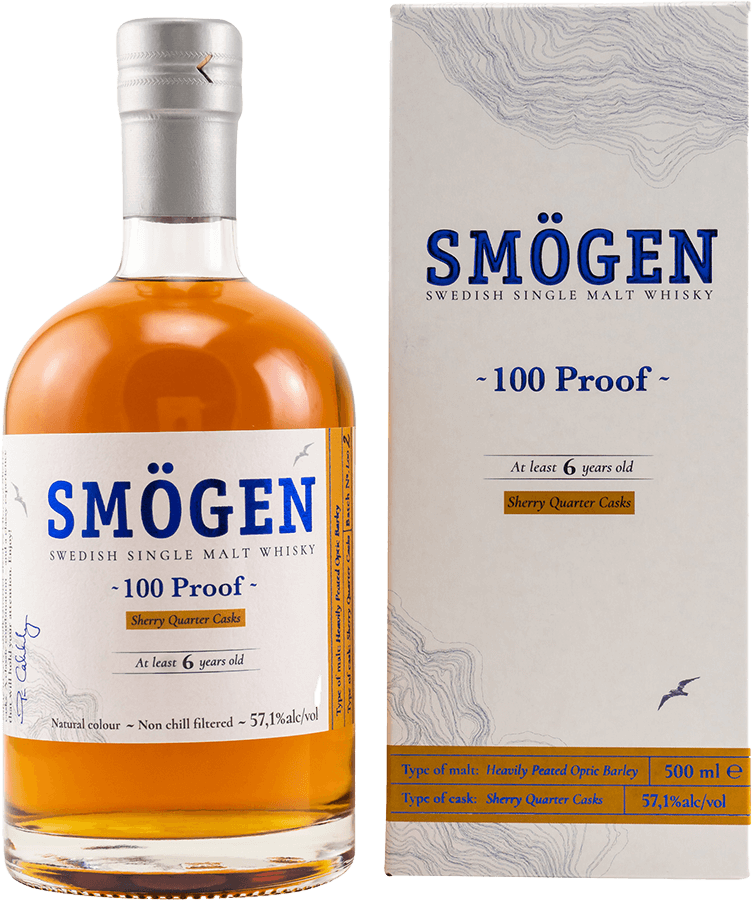 Smögen 6 Jahre 100 Proof Swedish Whisky 57,1%