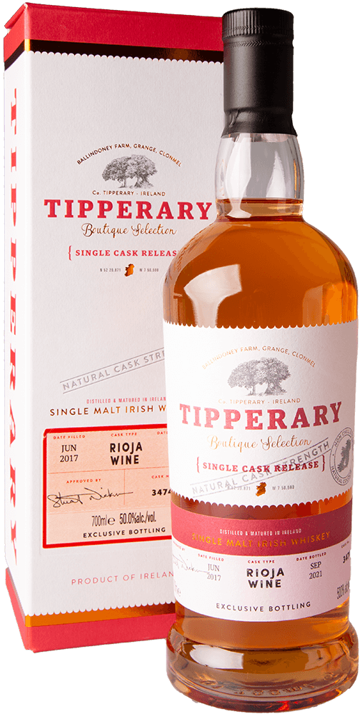 Tipperary 2017/2021 Single Cask 3474 Homegrown Barley Whiskey 50%